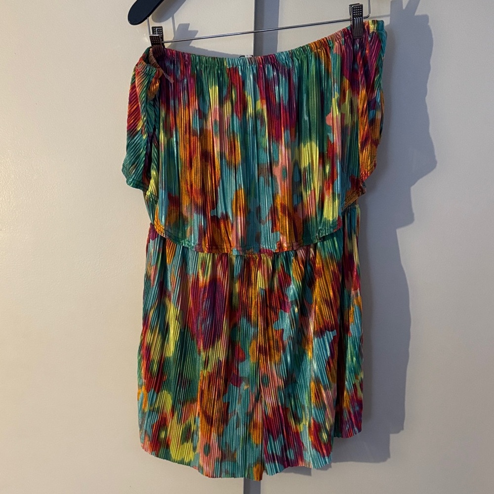 Colorful Off-Shoulder romper NWT